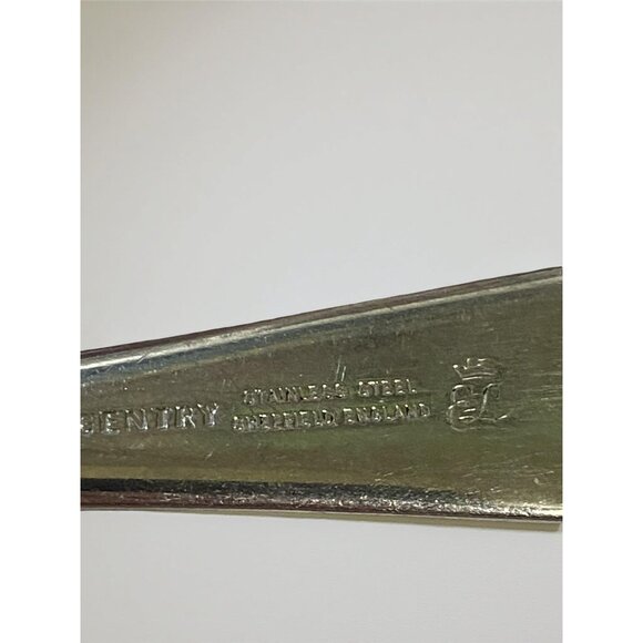 Vintage Gentry Stainless Steel Salad Forks — English Tip Pattern — Set of 4 — Sh - Picture 5 of 5